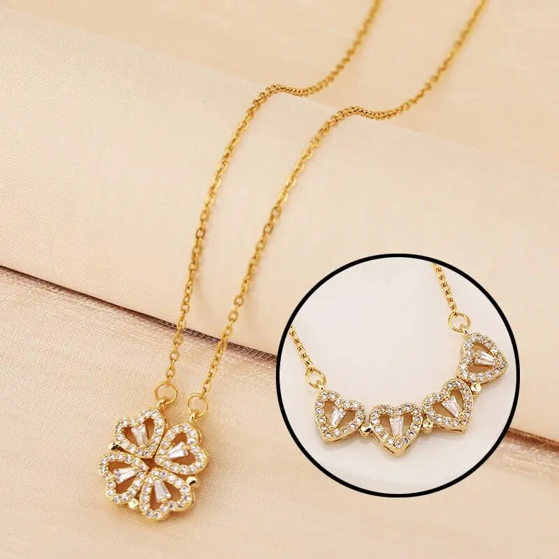 AmoorCity Rose Gift Box - Gift for Her, Mothers Day, Crystal Heart Necklace. Gift box containing preserved roses and a crystal heart necklace. Perfect gift for women for Mother's Day, birthdays, anniversaries or any occasion.