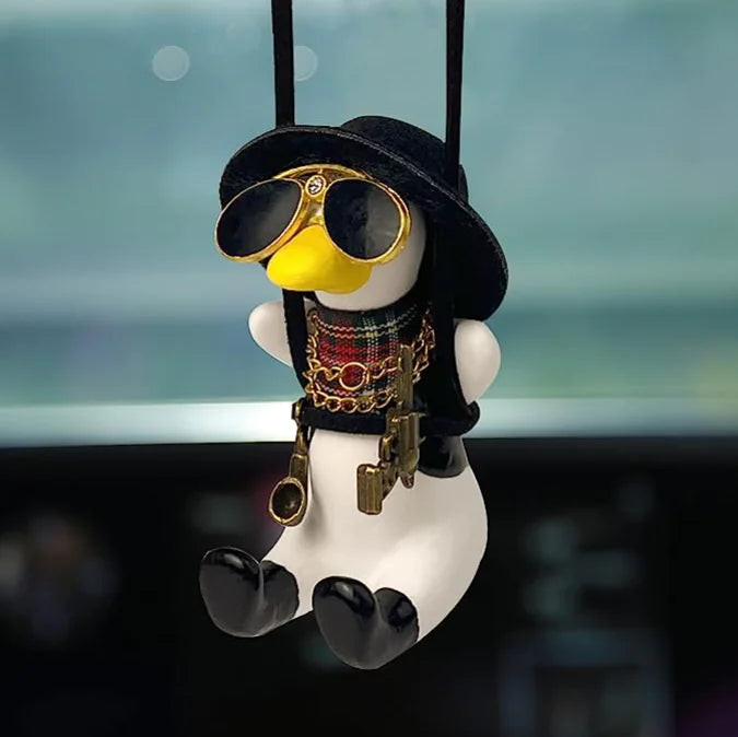 AmoorCity Swinging Duck Car Hanging Ornament. Cute and adorable duck car ornament that swings for added fun. Perfect for hanging on a car's rearview mirror. pen_spark